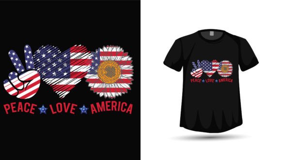 Designing Patriotic Merch with the 4th July Peace Love America Graphic