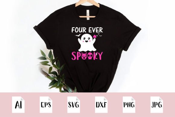 Four Ever Spooky SVG T-Shirt Design: Crafting Seasonal Apparel