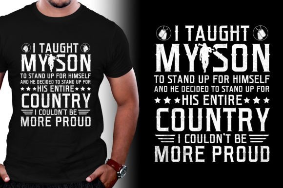 Honoring Service: The Design of a Proud Military Dad Son Tee