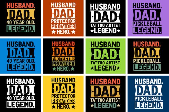 Husband Dad T-Shirt Design Bundle: A Complete Creative Toolkit