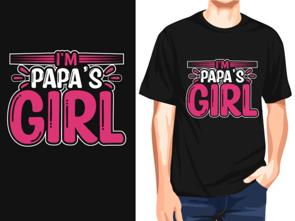 I’m Papa’s Girl Vector T-Shirt Design: A Heartfelt Creative Asset
