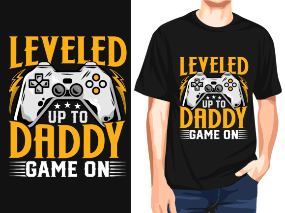 Leveled Gamer Dad: The Ultimate Vector Design for Merch