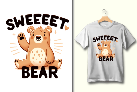 Sweet Bear Sublimation Design: A Playful Asset for Creatives
