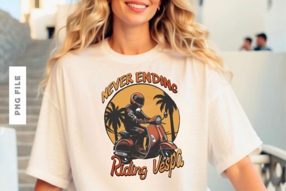 Timeless Scooter Style: The Never Ending Vespa T-Shirt Design