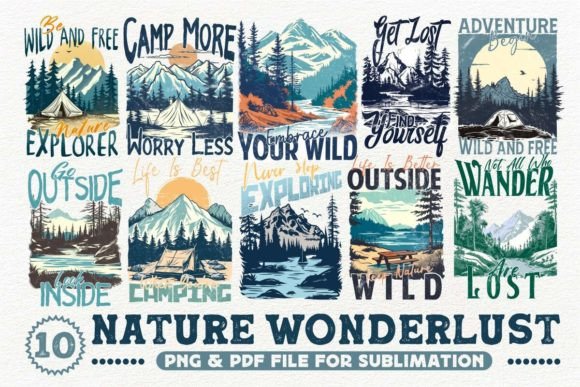 Unleash Your Brand with Nature Wonderlust T-Shirt Designs