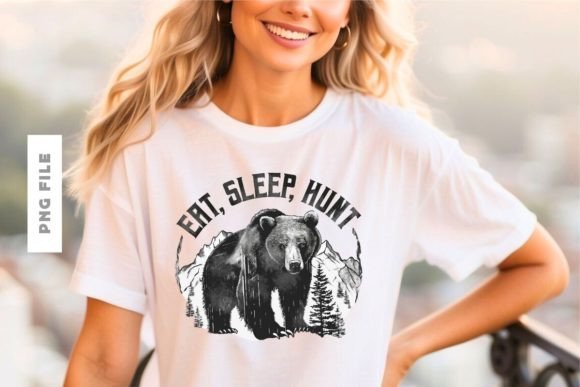 Unleash Your Brand with the Eat Sleep Hunt T-shirt Design