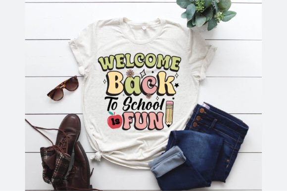 Welcome Back to School Is Fun: Vibrant PNG Design for Projects